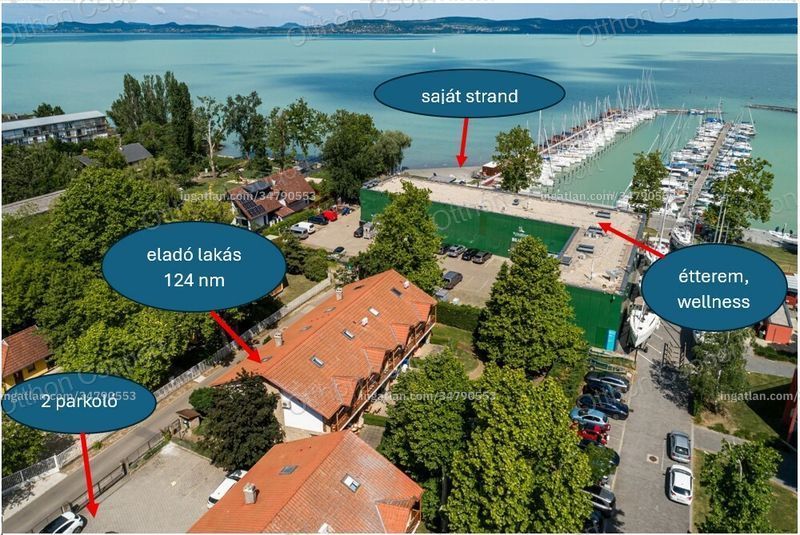 Kivételes adottságú, saját partszakaszos balatoni ingatlan a BL YachtClub közvetlen szomszédságában